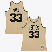 Boston Celtics Mitchell & Ness Larry Bird 1985 Swingman Jersey - Khaki