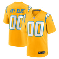 Los Angeles Chargers Nike Gold Alternate Charger Power Game Custom Jersey
