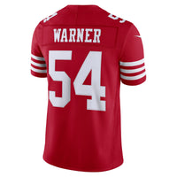San Francisco 49ers Fred Warner Nike Scarlet Team Vapor F.U.S.E. Stitched Limited Jersey