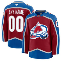 Colorado Avalanche Fanatics Burgundy Home Premium Custom Jersey