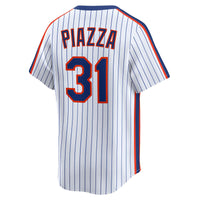 New York Mets Mike Piazza Nike White Throwback Cooperstown Collection Limited Jersey