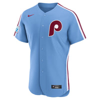 Philadelphia Phillies Nike Light Blue Alternate Sponsor Patch Authentic Jersey
