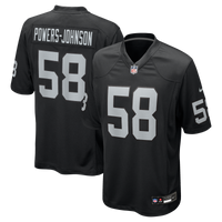 Las Vegas Raiders Jackson Powers-Johnson Nike Black Team Game Jersey