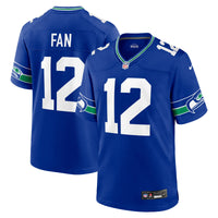 Seattle Seahawks 12s Nike Royal Throwback Player Game Jersey