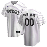 Colorado Rockies Nike White Home Replica Custom Jersey