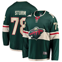 Minnesota Wild Nico Sturm Fanatics Green Home Breakaway Jersey