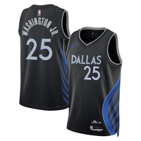 Dallas Mavericks Nike 2025/26 City Edition Swingman Jersey - Black - P.J. Washington Jr.