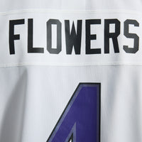 Baltimore Ravens Zay Flowers Nike White Game Jersey