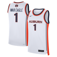 Nike White Auburn Tigers #1 Home War Eagle Replica Basketball Jersey