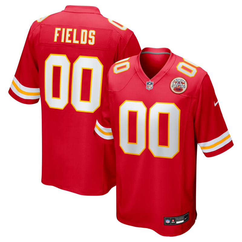 Kansas City Chiefs Justin Fields Nike Red Game Jersey