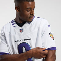 Baltimore Ravens Lamar Jackson Nike White Vapor F.U.S.E. Stitched Limited Jersey