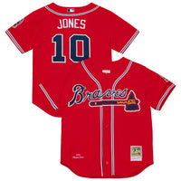 Atlanta Braves Chipper Jones Mitchell & Ness Red 2006 Cooperstown Collection Authentic Jersey
