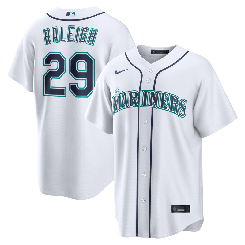 Seattle Mariners Cal Raleigh Nike White Home Replica Jersey