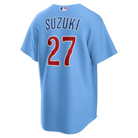 Chicago Cubs Seiya Suzuki Nike Light Blue Alternate Replica Jersey
