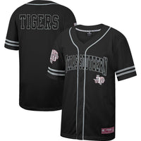 Colosseum Black Texas Southern Tigers Free Spirited Mesh Button-Up Baseball Jersey