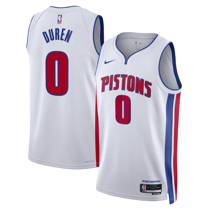 Detroit Pistons Nike Association Edition Swingman Jersey - White - Jalen Duren