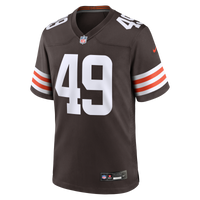Cleveland Browns Carson Schwesinger Nike Brown 2025 NFL Draft Game Jersey