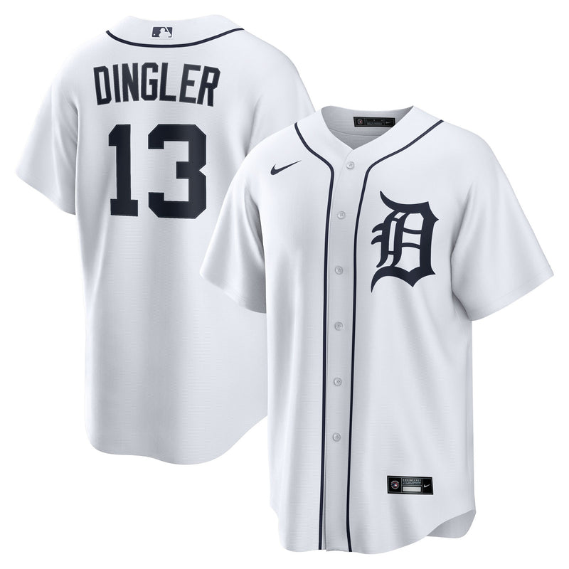 Detroit Tigers Dillon Dingler Nike White Home Replica Jersey