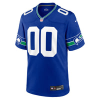 Seattle Seahawks Nike Royal Throwback Custom Jersey