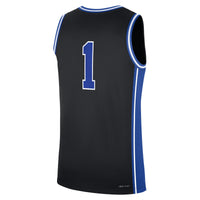 Nike #1 Black Duke Blue Devils Alternate Replica Jersey