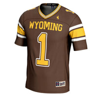 GameDay Greats #1 Brown Wyoming Cowboys Football Jersey
