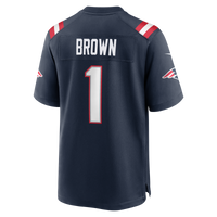 New England Patriots A.J. Brown Nike Navy Team Game Jersey