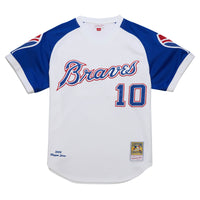 Atlanta Braves Chipper Jones Mitchell & Ness White 2004 Cooperstown Collection Authentic Throwback Jersey