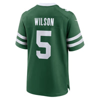 New York Jets Garrett Wilson Nike Legacy Green Game Jersey