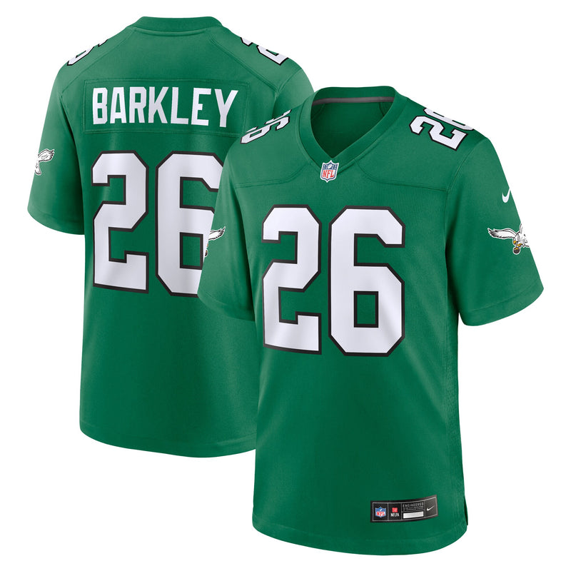 Philadelphia Eagles Saquon Barkley Nike Kelly Green Alternate Game Jersey