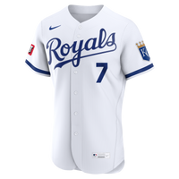 Kansas City Royals Bobby Witt Jr. Nike White Home Authentic Sponsor Patch Jersey
