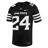 Nike #24 Black Iowa State Cyclones Alternate Game Jersey