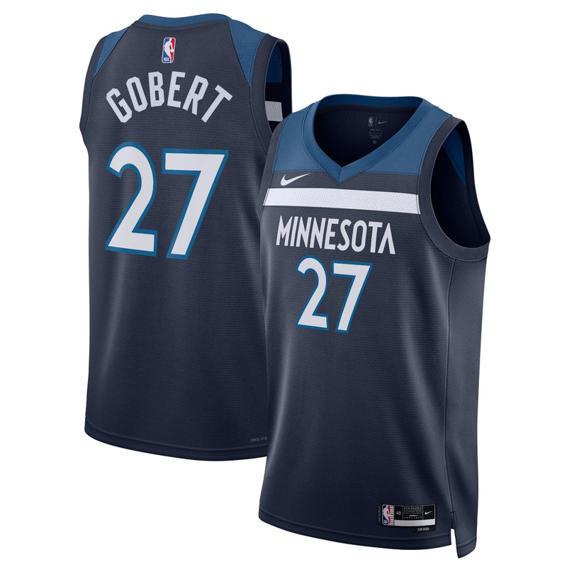 Minnesota Timberwolves Nike Icon Edition Swingman Jersey - Navy - Rudy Gobert