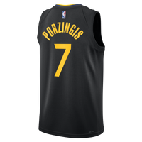 Golden State Warriors Jordan Brand 2024/25 Statement Edition Swingman Jersey - Black - Kristaps Porzi??is