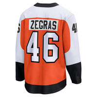 Philadelphia Flyers Trevor Zegras Fanatics Orange Home Breakaway Jersey