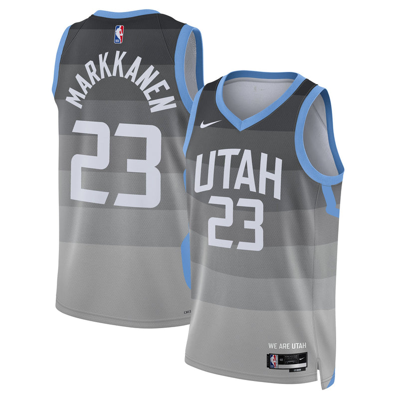 Utah Jazz Nike 2025/26 City Edition Swingman Jersey - Gray - Lauri Markkanen