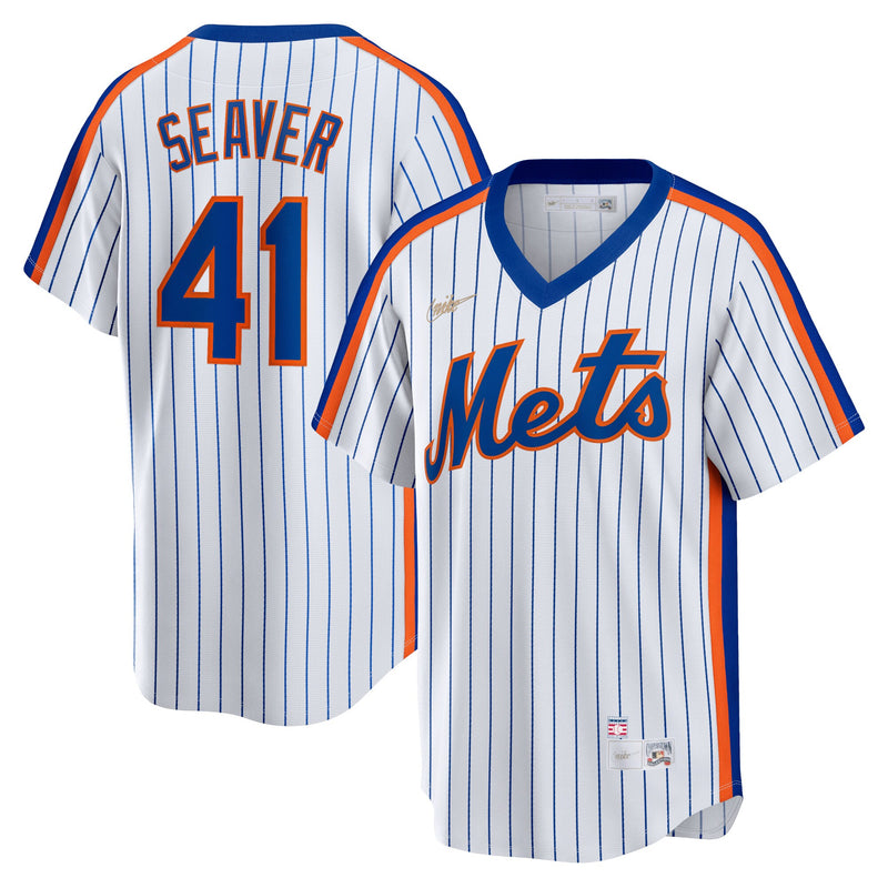 New York Mets Tom Seaver Nike White Home Cooperstown Collection Player Jersey