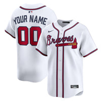 Atlanta Braves Nike White Home Limited Custom Jersey