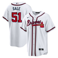 Atlanta Braves Chris Sale Nike White Home Replica Jersey
