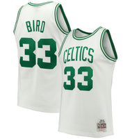 Mitchell & Ness Larry Bird White Boston Celtics 1985-86 Hardwood Classics Swingman Jersey