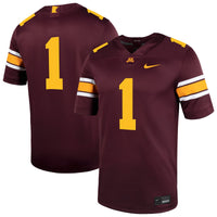 Nike #1 Maroon Minnesota Golden Gophers Untouchable Football Jersey