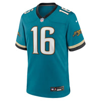 Jacksonville Jaguars Trevor Lawrence Nike Teal Prowler Throwback Player Game Jersey