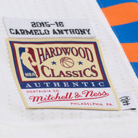 Mitchell & Ness Carmelo Anthony White New York Knicks 2015-16 Hardwood Classics Authentic Jersey