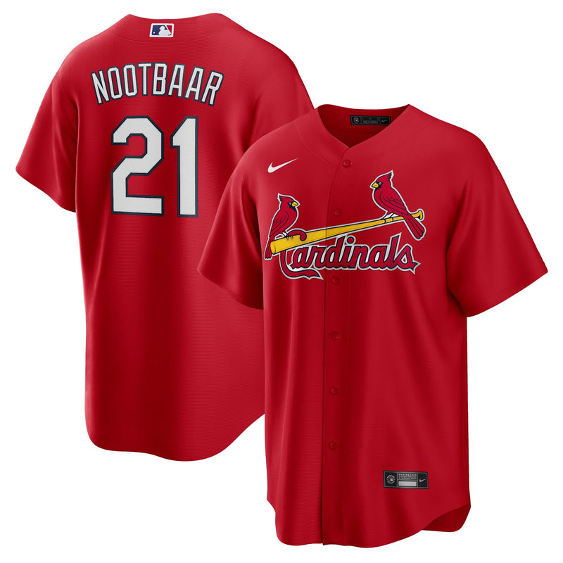 St. Louis Cardinals Lars Nootbaar Nike Red Big & Tall Alternate Replica Player Jersey