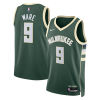 Milwaukee Bucks Nike Icon Edition Swingman Jersey - White - Kel'el Ware