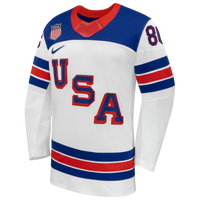 Jack Hughes Nike White US Hockey 2026 Away Replica Jersey