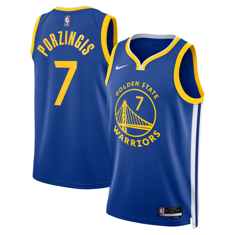Golden State Warriors Nike Icon Edition Swingman Jersey - Royal - Kristaps Porzi??is