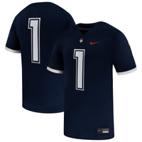 Nike #1 Navy UConn Huskies Game Football Jersey