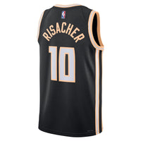 Atlanta Hawks Nike 2025/26 City Edition Swingman Jersey - Black - Zaccharie Risacher
