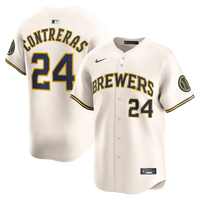 Milwaukee Brewers William Contreras Nike Cream Home Limited Player Jersey