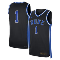 Nike #1 Black Duke Blue Devils Alternate Replica Jersey
